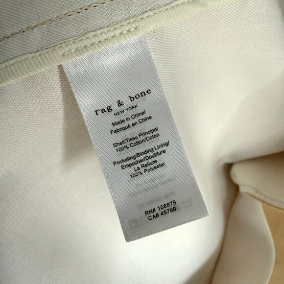 Rag & Bone Classic Cotton Trench Coat Khaki Size M - Picture 9 of 14